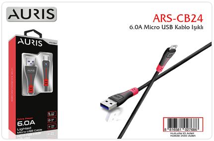 Auris CB24 6A Micro Kablo Işıklı Kablo